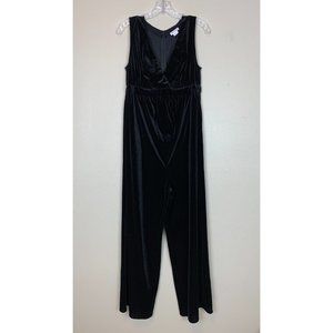 Ingrid & Isabel S Jumpsuit Maternity Blue Velvet Stretch Velour Holiday